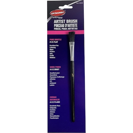 Dynamic Paint Products Merit Pro #1/2 Flat Pure Bristle Artist Brush 00002